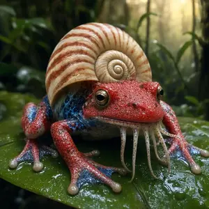 Nautilus + Strawberry frog